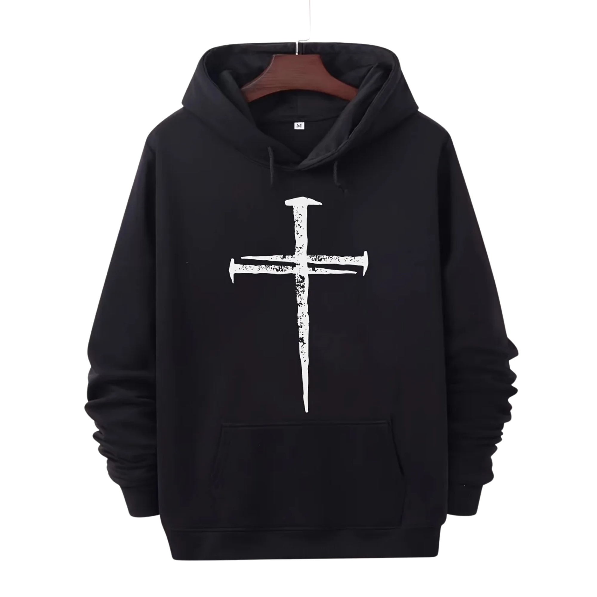 Cross Print Hoodie