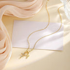 Double Cross Necklace