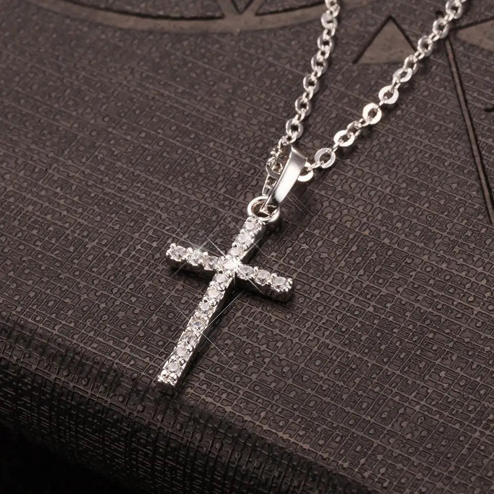 Crystal Jesus Necklace