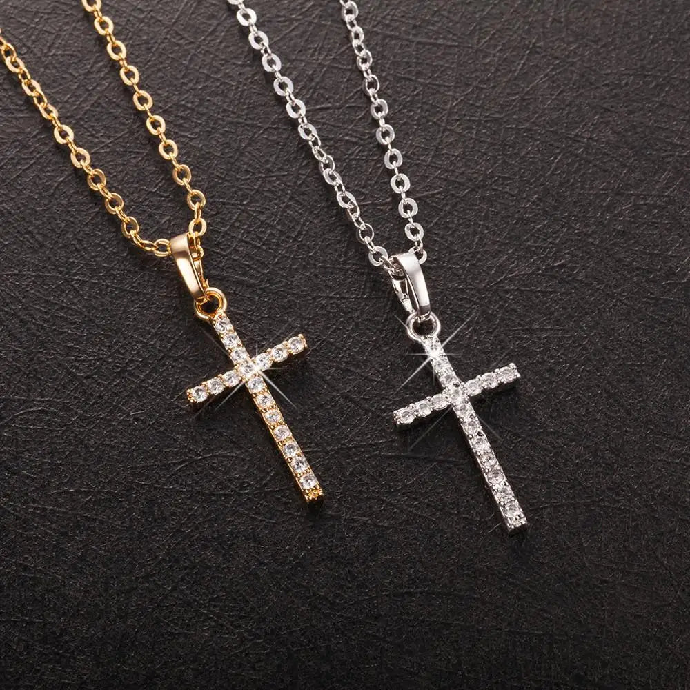 Crystal Jesus Necklace