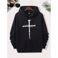 Cross Print Hoodie
