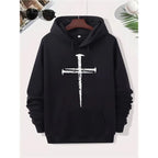 Cross Print Hoodie