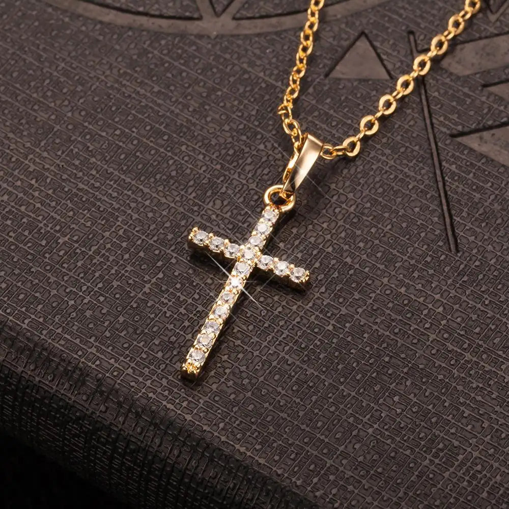 Crystal Jesus Necklace