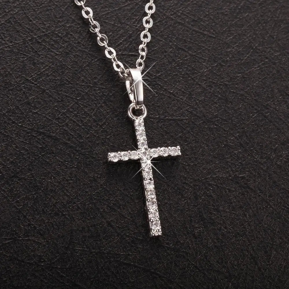Crystal Jesus Necklace